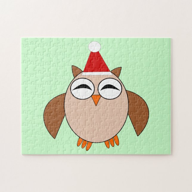 Cute Christmas Owl Puzzle (Horizontal)