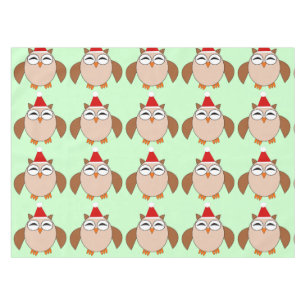 Cute Christmas Owl Tablecloth