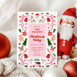 Cute Christmas Party  Invitation
