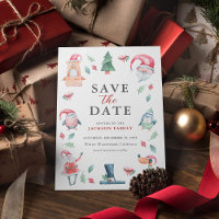 Cute Christmas Party Save the Date