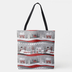 Cute Christmas Patchwork  ALL OVER PRINT TOTE