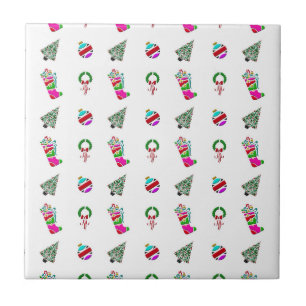 Cute Christmas Pattern Ceramic Tile