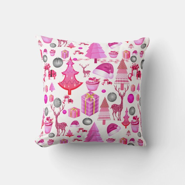 Cute Christmas Pattern  Cushion (Front)