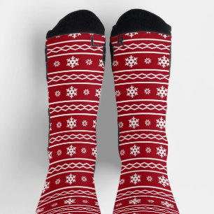 Cute Christmas Pattern Red Socks