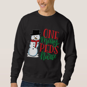 Cute Christmas PEDS Nurse - Paediatrics Snowman Nu Sweatshirt