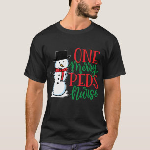Cute Christmas PEDS Nurse - Paediatrics Snowman Nu T-Shirt