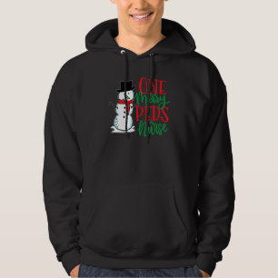 Cute Christmas Peds Nurse  Paediatrics Snowman Nur Hoodie