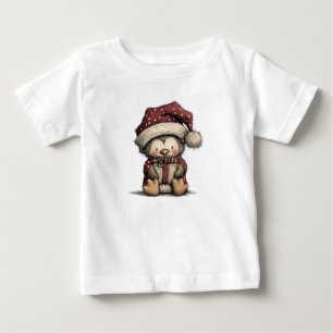 Cute Christmas Penguin Art Baby T-Shirt