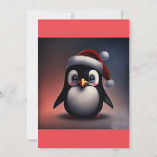 Cute Christmas Penguin Gift T-Shirt Holiday Card