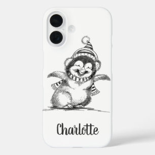 Cute Christmas Penguin, Happy Baby Bird iPhone 16 Case