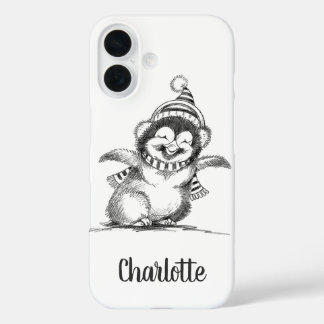 Cute Christmas Penguin, Happy Baby Bird iPhone 16 Case