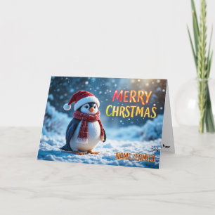 Cute Christmas Penguin Holiday Card