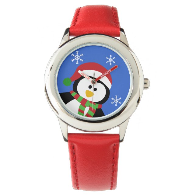 Cute Christmas Penguin Wrist Watch (Front)