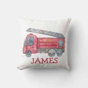 Cute Christmas personalized fire truck Cushion
