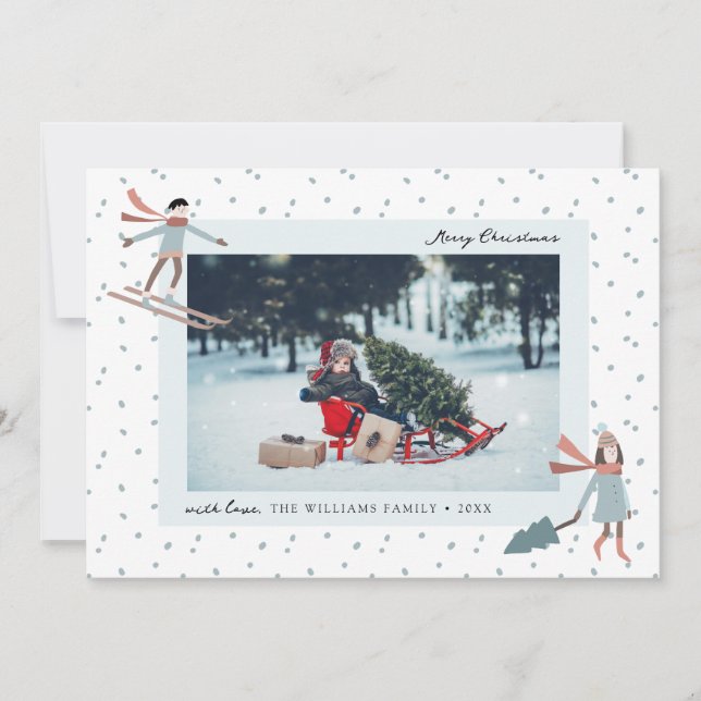Cute Christmas Photo Holiday Card (Front)