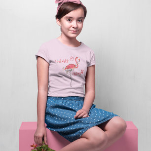 Cute Christmas Pink Flamingo Custom T-Shirt