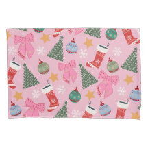 Cute Christmas Pink Pillowcase