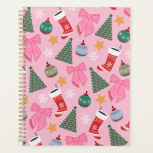 Cute Christmas Pink Planner
