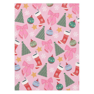 Cute Christmas Pink Tablecloth