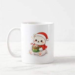 Cute Christmas Polar Bear Mug Kawaii
