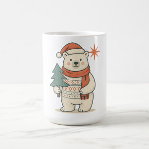 Cute Christmas Polar Bear Scandinavian Winter  Coffee Mug