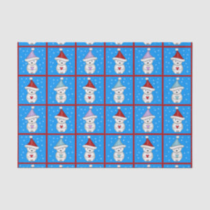 Cute Christmas Polar Bears Tissue Paper