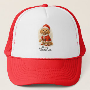 Cute Christmas Poodle Dog Holiday Poodle Lover Trucker Hat