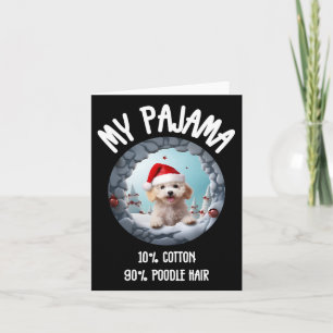 Cute Christmas Poodle - Funny Dog Design For Pet L Card