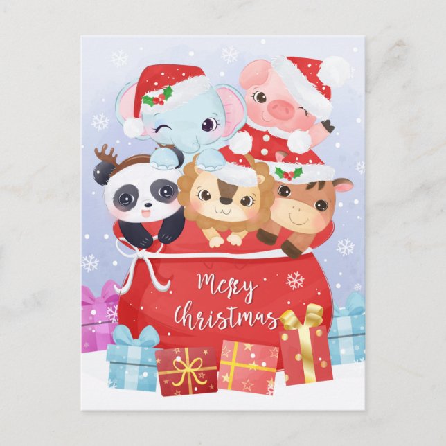 Cute Christmas Postcard (Front)