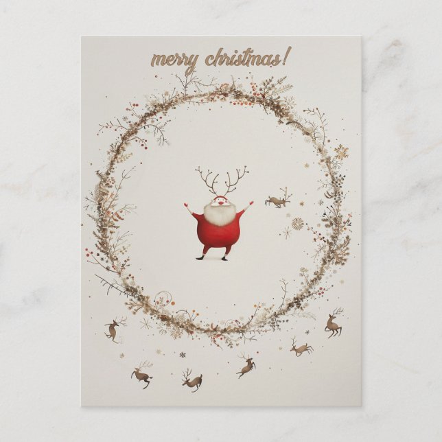 Cute Christmas Postcard (Front)