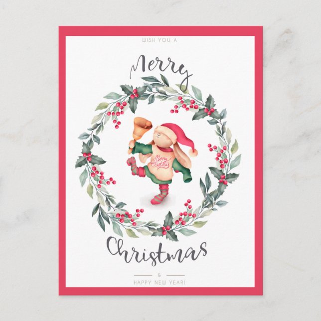 Cute Christmas Postcard (Front)