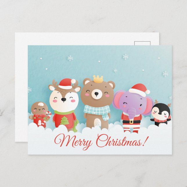 Cute Christmas Postcard (Front/Back)