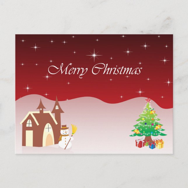 Cute Christmas Postcard (Front)