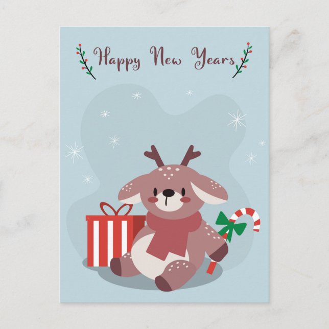 Cute Christmas Postcard (Front)