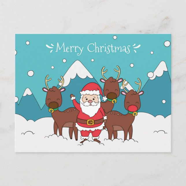 Cute Christmas Postcard (Front)