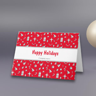 Cute Christmas Presents and Stars Illustrated Card