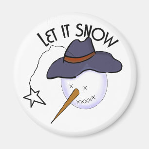 Cute Christmas Primitive Snowman Magnet