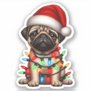 Cute Christmas Pug