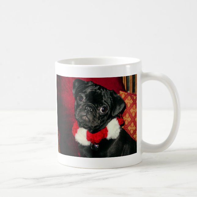 Cute Christmas Pug Coffee Mug (Right)