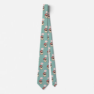 Cute Christmas Pug Tie