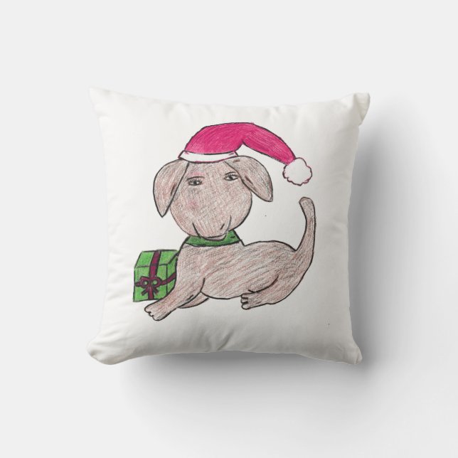Cute Christmas Puppy  Cushion (Front)