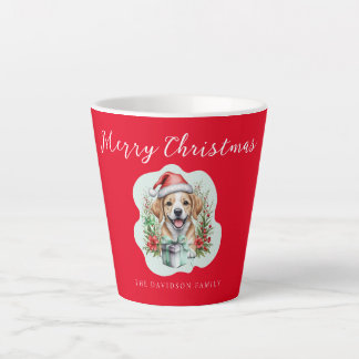 Cute Christmas Puppy Latte Mug