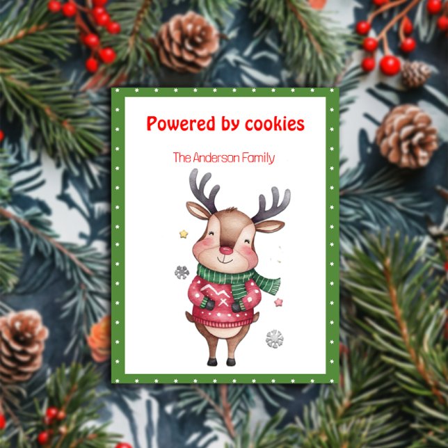 Cute christmas reindeer funny wish retro Postcard (Creator Uploaded)