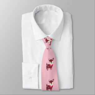 Cute Christmas Reindeer Repeat Pattern Tie
