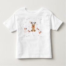 Cute Christmas Reindeer Toddler T-Shirt