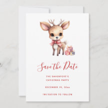 Cute Christmas Reindeer with Holiday Gifts