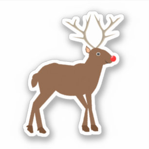 Cute Christmas Reindeer with Red Nose