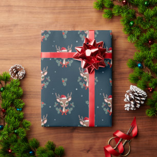 Cute Christmas Reindeer Wrapping Paper