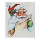 Cute Christmas Retro Vintage Santa Naughty or Nice