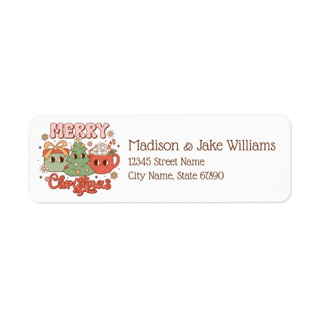 Cute Christmas Return Address Labels (Front)